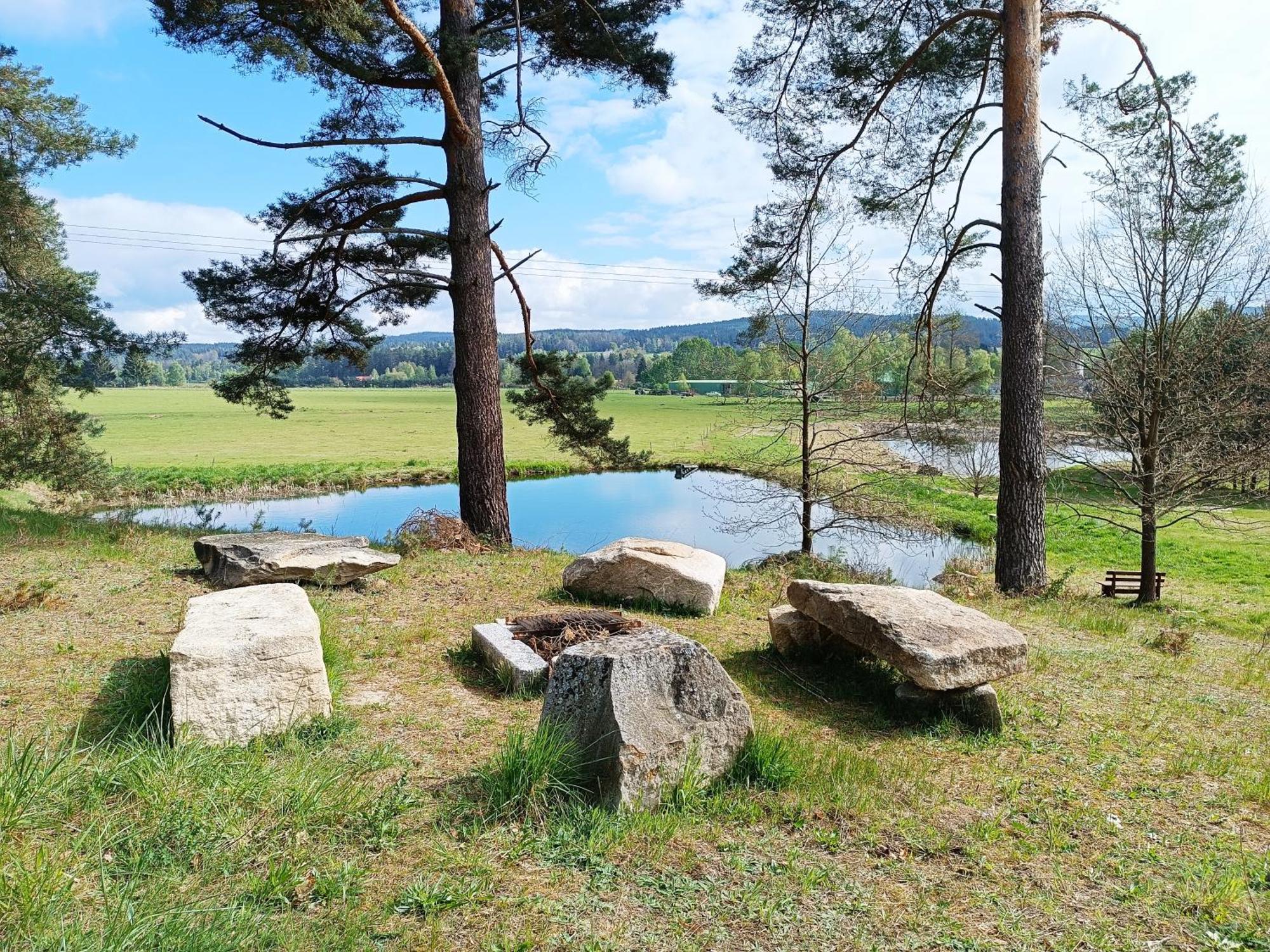 Klidna Lokalita Na Kraji Lesa, Cely Dum S Uschovnu Kol Villa Nová Bystřice Bagian luar foto